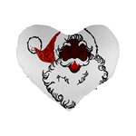 sequin African santa claus Standard 16  Premium Heart Shape Cushion 