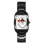 sequin African santa claus Stainless Steel Barrel Watch