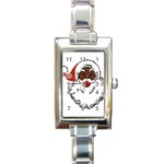 sequin African santa claus Rectangle Italian Charm Watch