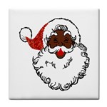 sequin African santa claus Tile Coaster