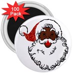 sequin African santa claus 3  Magnet (100 pack)