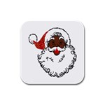 sequin African santa claus Rubber Square Coaster (4 pack)