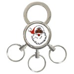 sequin African santa claus 3-Ring Key Chain