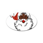 sequin African santa claus Sticker (Oval)