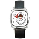 sequin African santa claus Square Metal Watch