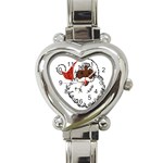 sequin African santa claus Heart Italian Charm Watch