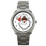 sequin African santa claus Sport Metal Watch