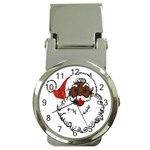 sequin African santa claus Money Clip Watch