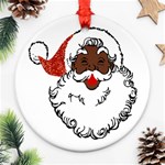 sequin African santa claus Round Ornament (Two Sides)