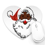 sequin African santa claus Heart Mousepad