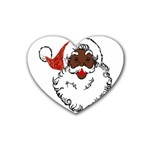 sequin African santa claus Rubber Coaster (Heart)