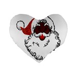 sequin African santa claus Standard 16  Premium Flano Heart Shape Cushion 