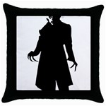 santa nosferatu Throw Pillow Case (Black)