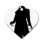 santa nosferatu Dog Tag Heart (Two Sides)