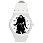 santa nosferatu Round Plastic Sport Watch (M)