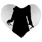 santa nosferatu Large 19  Premium Heart Shape Cushion