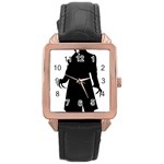 santa nosferatu Rose Gold Leather Watch 