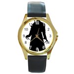 santa nosferatu Round Gold Metal Watch