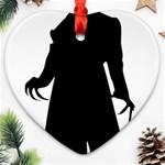 santa nosferatu Heart Ornament (Two Sides)