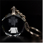 santa nosferatu Clover 3D Engraving Circle Key Chain