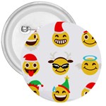 Xmas Emoji Happy Faces 3  Button