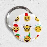 Xmas Emoji Happy Faces 2.25  Handbag Mirror