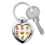 Xmas Emoji Happy Faces Key Chain (Heart)