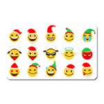 Xmas Emoji Happy Faces Magnet (Rectangular)