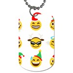 Xmas Emoji Happy Faces Dog Tag (Two Sides)