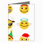 Xmas Emoji Happy Faces Greeting Card