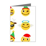 Xmas Emoji Happy Faces Mini Greeting Card