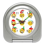 Xmas Emoji Happy Faces Travel Alarm Clock