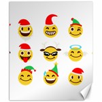 Xmas Emoji Happy Faces Canvas 8  x 10 