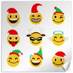 Xmas Emoji Happy Faces Canvas 12  x 12 