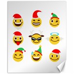 Xmas Emoji Happy Faces Canvas 16  x 20 