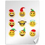 Xmas Emoji Happy Faces Canvas 18  x 24 