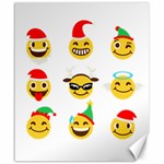 Xmas Emoji Happy Faces Canvas 20  x 24 