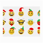 Xmas Emoji Happy Faces Small Glasses Cloth (2 Sides)