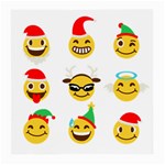 Xmas Emoji Happy Faces Medium Glasses Cloth