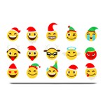 Xmas Emoji Happy Faces Plate Mat