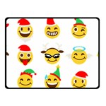 Xmas Emoji Happy Faces Fleece Blanket (Small)