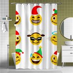 Xmas Emoji Happy Faces Shower Curtain 48  x 72  (Small)