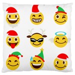 Xmas Emoji Happy Faces Large Cushion Case (Two Sides)