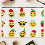 Xmas Emoji Happy Faces Cosmetic Bag (XXXL)