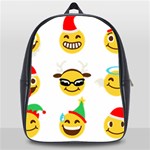 Xmas Emoji Happy Faces School Bag (XL)