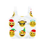 Xmas Emoji Happy Faces Full Print Recycle Bag (S)