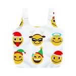 Xmas Emoji Happy Faces Full Print Recycle Bag (M)