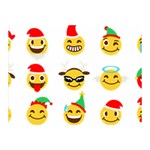 Xmas Emoji Happy Faces Double Sided Flano Blanket (Mini)