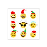 Xmas Emoji Happy Faces Satin Bandana Scarf