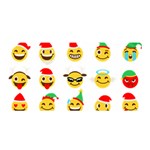 Xmas Emoji Happy Faces Satin Wrap